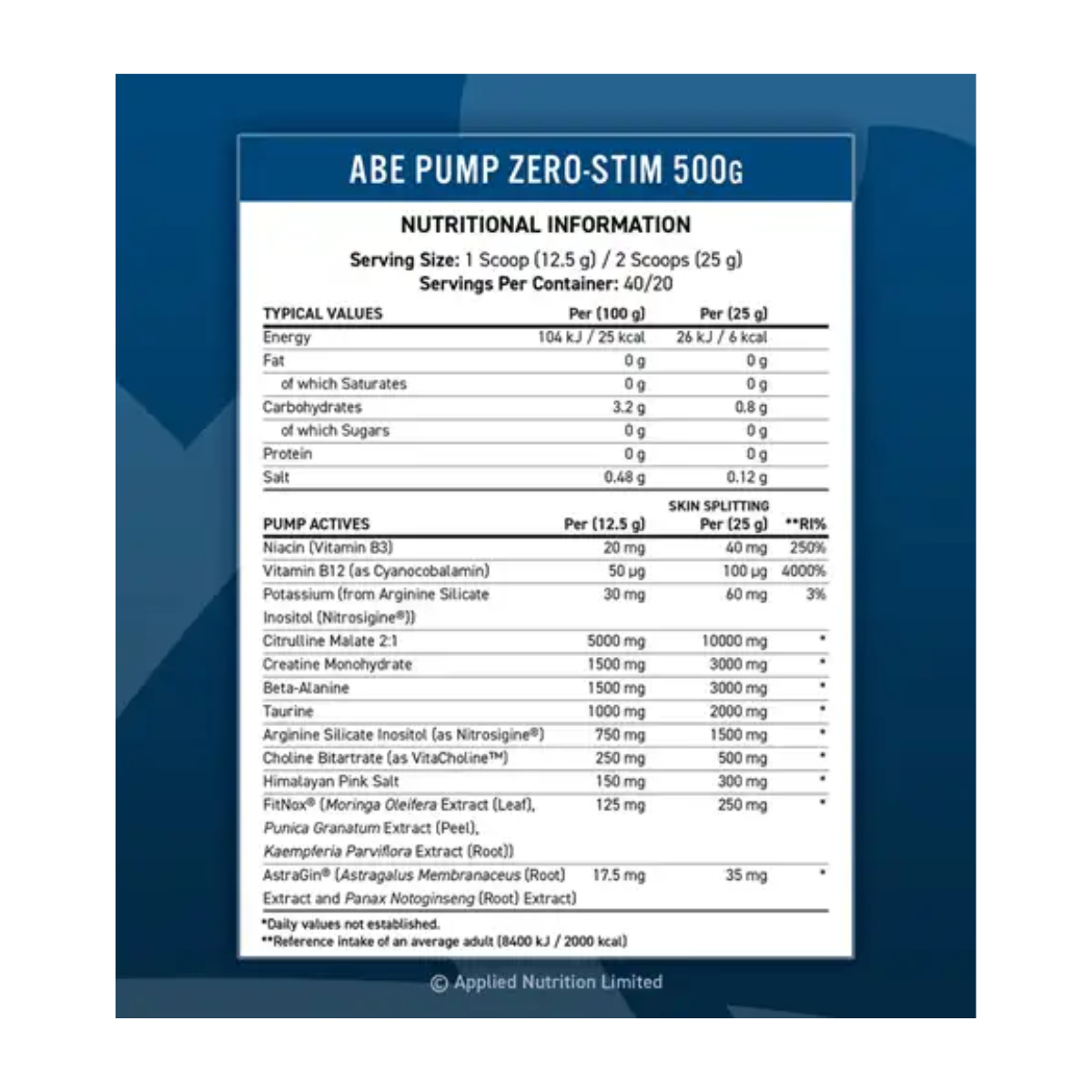 APPLIED ABE PUMP TIGER BLOOD 500G