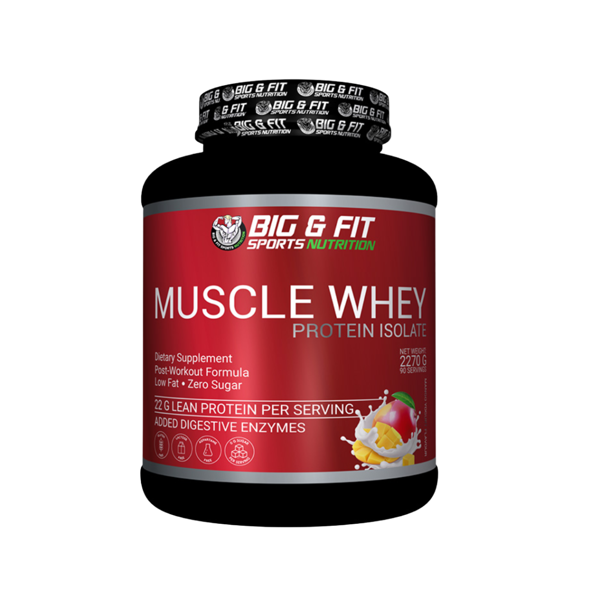 BIG AND FIT MUSCLE WHEY PROTEIN ISOLATE MANGO