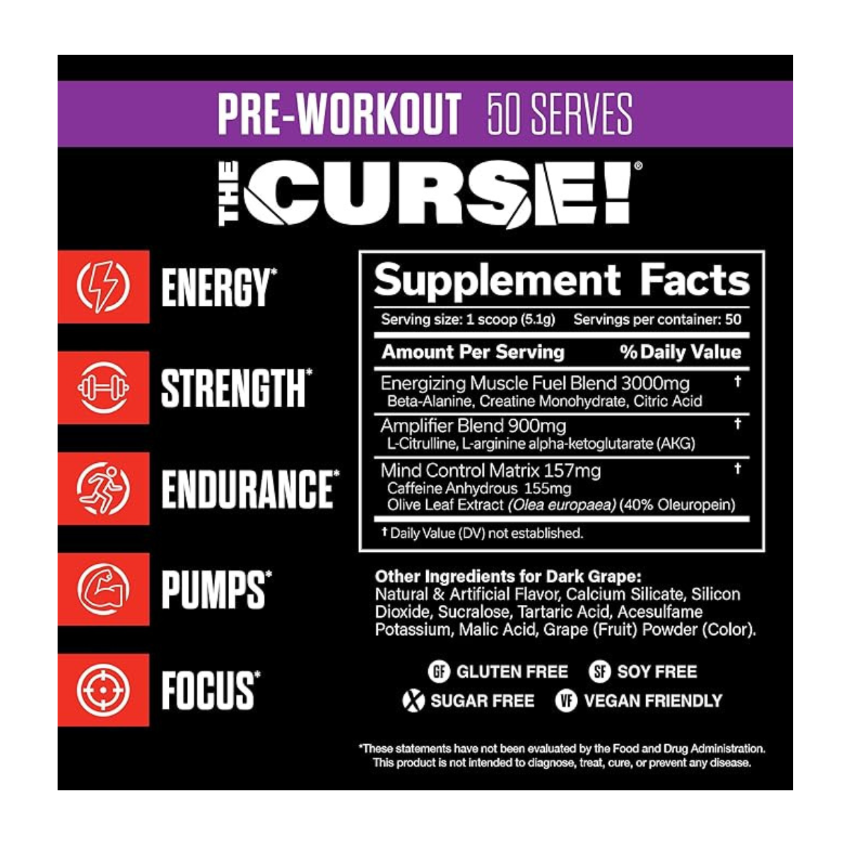 JNX SPORTS THE CURSE DARK GRAPE 50 SERV